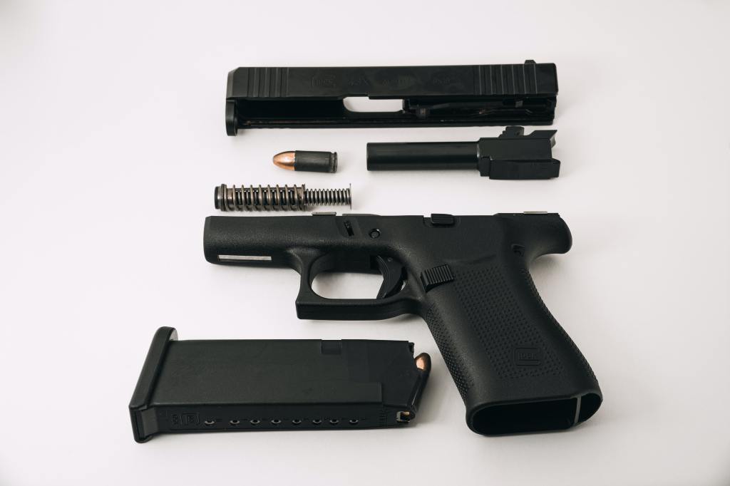 Handgun disassembled